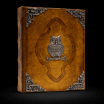Heafty Coffee Tan Book - Zinc Owl Decor - 200 Deckle Edges Pages - 26x18cm