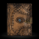 Brown Tan Book - Evil Eye Decor - 160 Deckle Edges Pages - 20x15cm