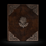 Heafty Brown Tan Book - Zinc Rose Decor - 200 Deckle Edges Pages - 26x18cm