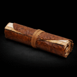 Rolled Leather Travel Notebook - 96 pages - Natural  21x15cm