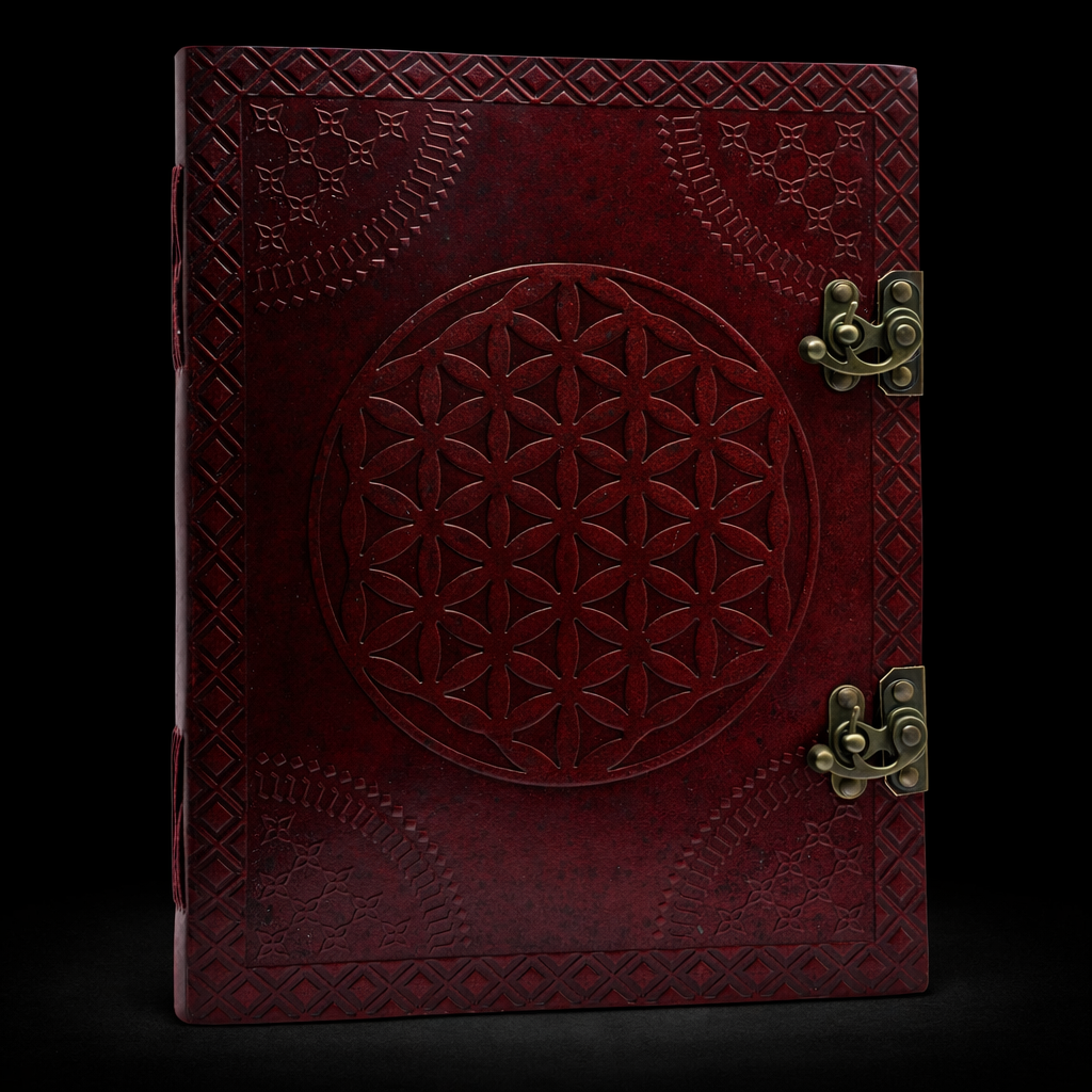 ChatGPT Image 5 янв. 2026 г., 13_51_36 Huge Flower of Life Leather Book 10x13 (200 pages) - Image 1