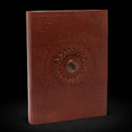 Leather Tigereye Notebook 17x12 cm