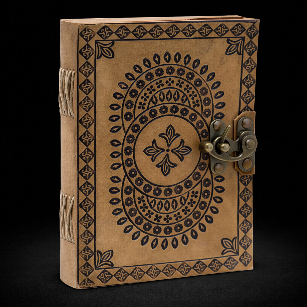 ChatGPT Image 5 янв. 2026 г., 15_37_42 Leather Blue Mandala Notebook (18x13 cm) - Image 1