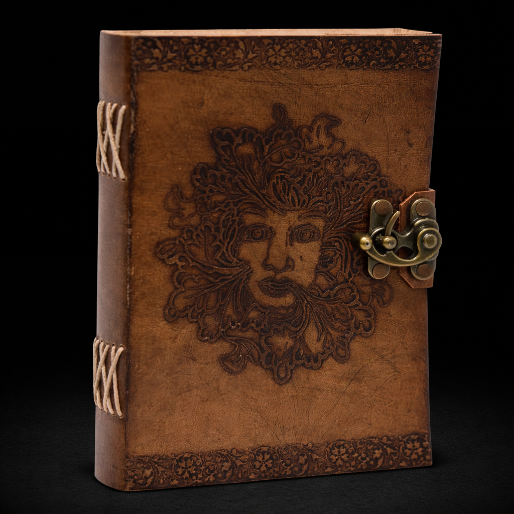 ChatGPT Image 5 янв. 2026 г., 15_42_37 Leather Greenman Notebook (20x15 cm) - Image 1