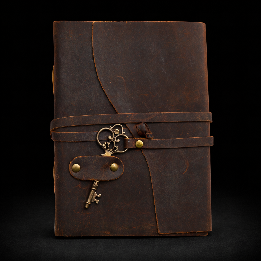 ChatGPT Image 5 янв. 2026 г., 15_55_02 Oiled Leather & Key - 200 pages decle-edged - 13x18cm - Image 1