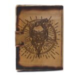 Leather Pentagon & Skull with Burns Detail Notebook (18x13 cm) - Image 5