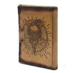 Leather Pentagon & Skull with Burns Detail Notebook (18x13 cm) - Image 6