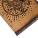 Leather Pentagon & Skull with Burns Detail Notebook (18x13 cm) - Image 7