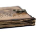 Leather Pentagon & Skull with Burns Detail Notebook (18x13 cm) - Image 8