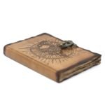 Leather Pentagon & Skull with Burns Detail Notebook (18x13 cm) - Image 9