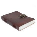 Leather World Map & Stitching Notebook (18x13 cm) - Image 5