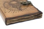 Leather Pentagon & Skull with Burns Detail Notebook (18x13 cm) - Image 3