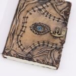 Brown Tan Book - Evil Eye Decor - 160 Deckle Edges Pages - 20x15cm - Image 2