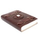 Leather Moonstone with Belts Notebook 15x10 cm - Image 2