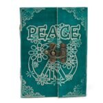 Leather Green Peace with Lock Notebook (18x13 cm) - Image 5