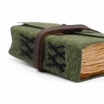 Fat Deckled Leather Notebook – Green Maze Pattern – 12.7×8.9 cm - Image 6