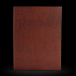 Lrg Dark Tan Daily Note Book - 100 Lined Pages - 20x15cm